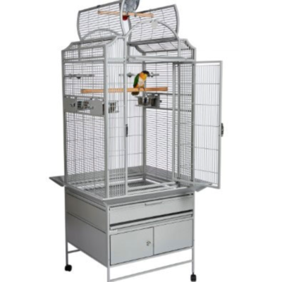 RC Cuba parrot cage with sturdy metal frame and spacious interior for companion birds