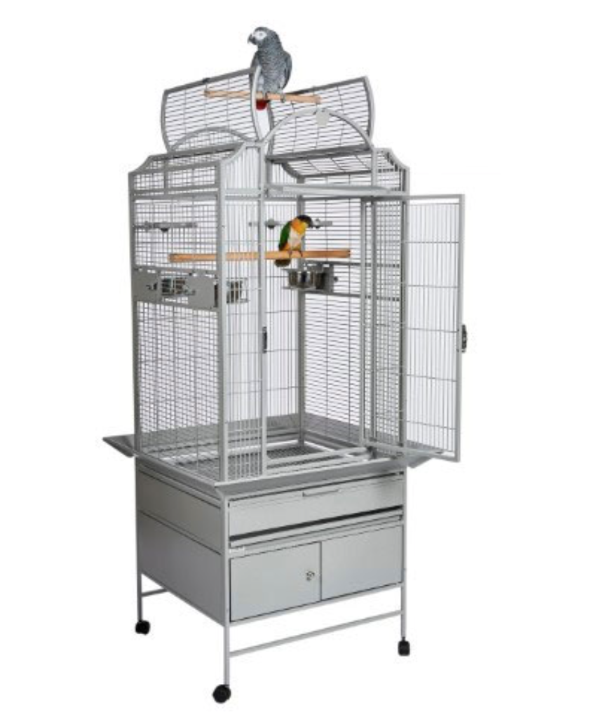 RC Cuba parrot cage with sturdy metal frame and spacious interior for companion birds